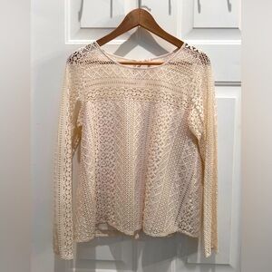 Hollister Cream Lace Blouse